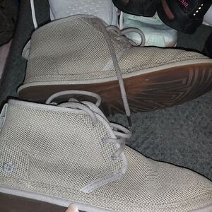 UGG Gray Lace Up Boots with Casual Style